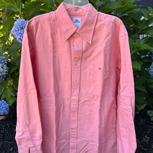 Light orange Lacoste button down shirt